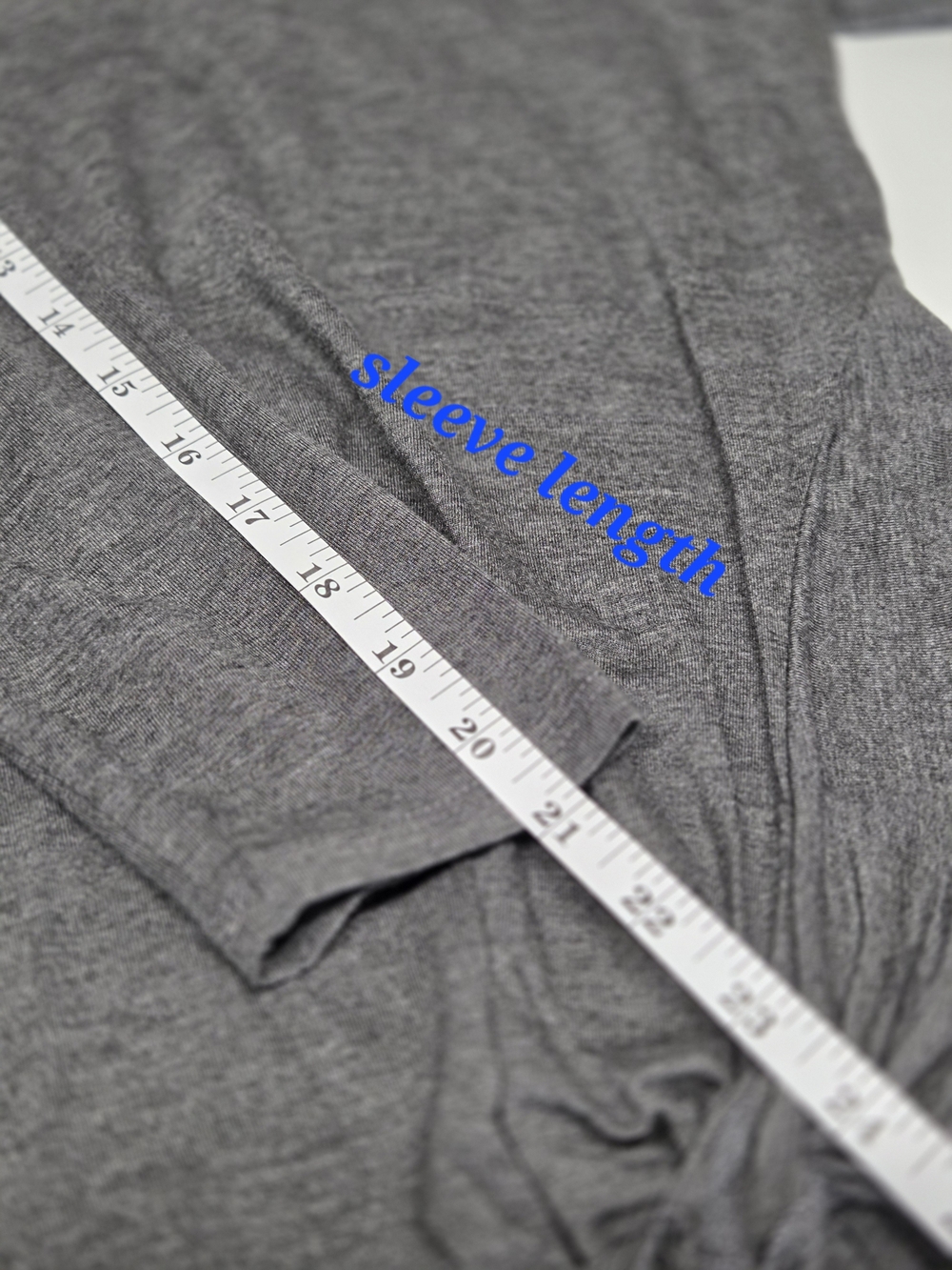 Meri Skye Knot-Hem Long Sleeve Tee in Charcoal by - Picture 10 of 12